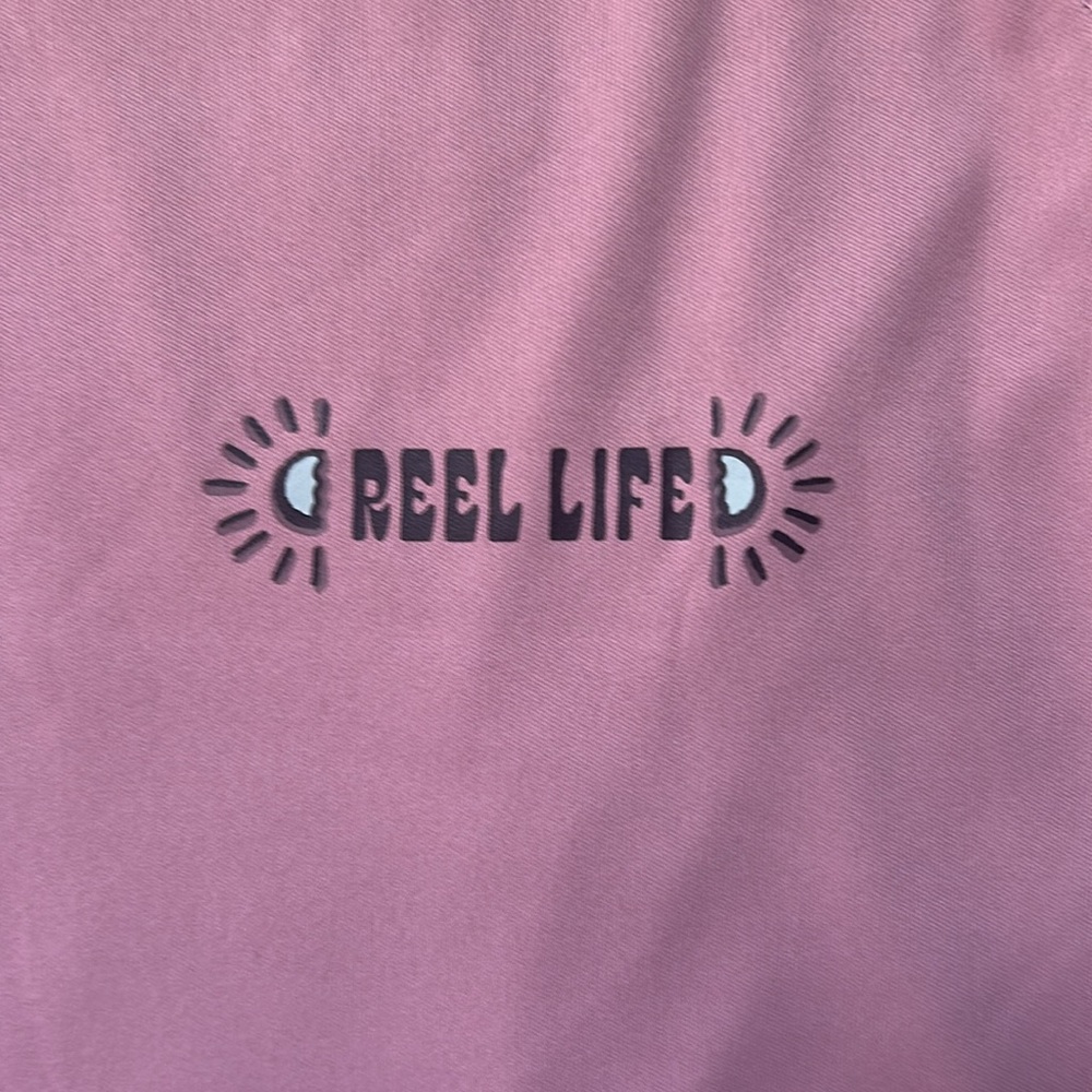 Reel Life Women's Long Sleeve UV T-Shirt Mauve Abstract Design Print on Back XXL - Picture 10 of 16